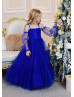 Royal Blue Tulle Flower Girl Dress Holiday Dress